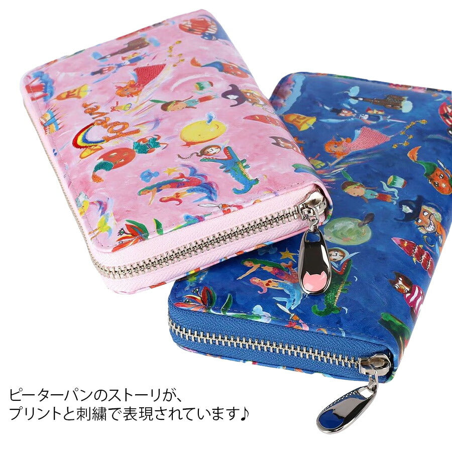 【tsumori chisato CARRY】 57897 ピーターパン ラウンドファスナー長財布 ウォレット サイフ レディース プレゼント ギフト 母の日 敬老の日 ピンク 日本製
