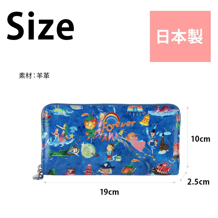 【tsumori chisato CARRY】 57897 ピーターパン ラウンドファスナー長財布 ウォレット サイフ レディース プレゼント ギフト 母の日 敬老の日 ピンク 日本製