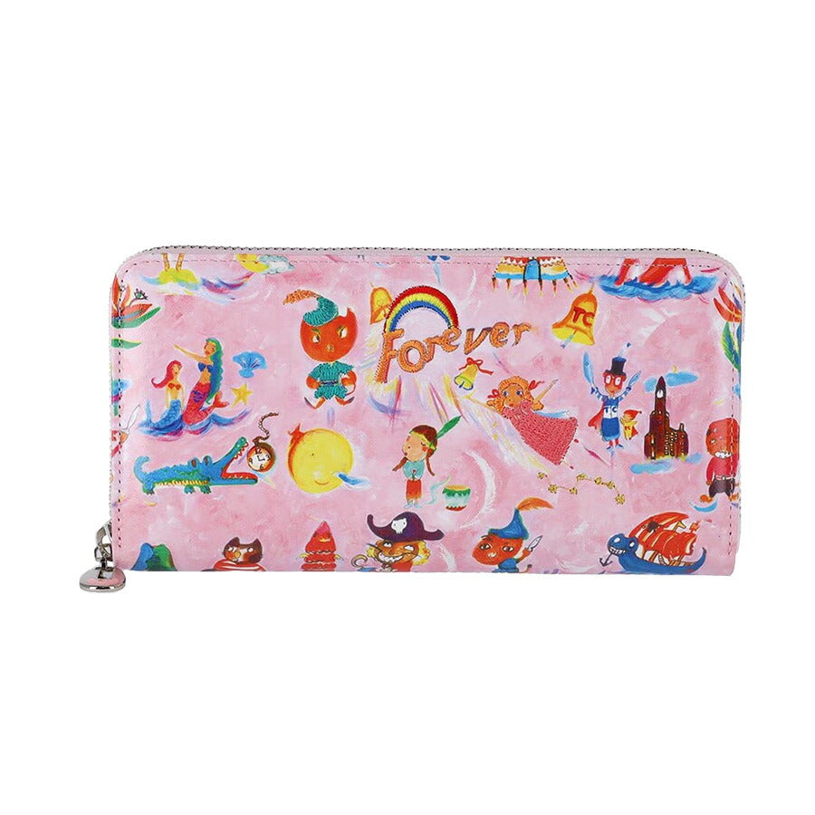 【tsumori chisato CARRY】 57897 ピーターパン ラウンドファスナー長財布 ウォレット サイフ レディース プレゼント ギフト 母の日 敬老の日 ピンク 日本製