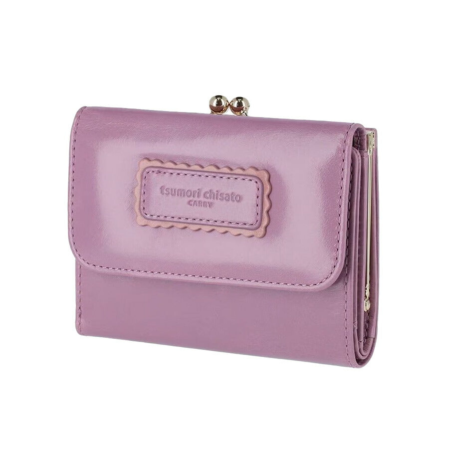 【tsumori chisato CARRY】 57900 シンプルバイカラー がま口折り財布 ウォレット サイフ レディース プレゼント ギフト 母の日 敬老の日 グリーン