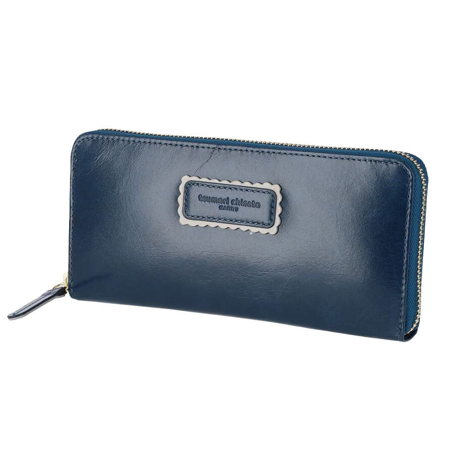 【tsumori chisato CARRY】 57901 シンプルバイカラー ラウンド長財布 ウォレット サイフ レディース プレゼント ギフト 母の日 敬老の日 グリーン