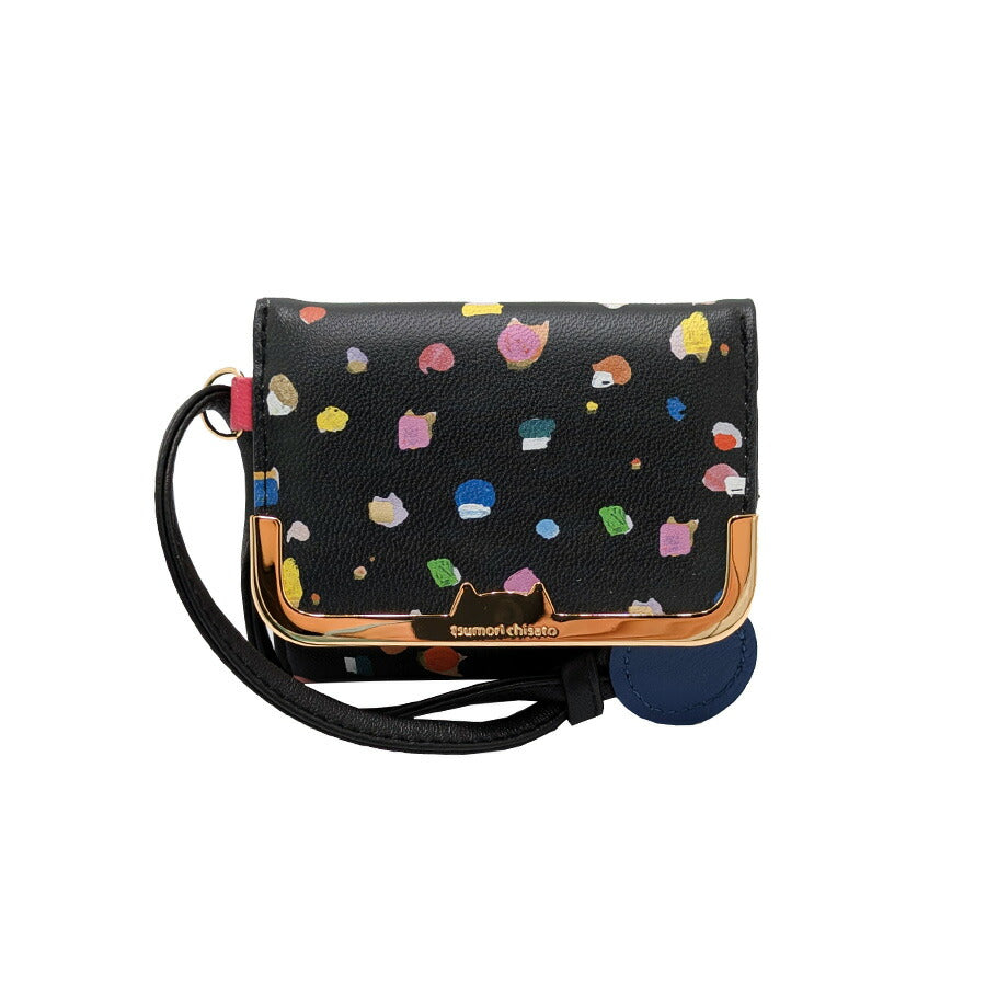 tsumori chisato CARRY 57930 てんてん ミニ財布 財布 さいふ サイフ ウォレット 普段使い 使いやすい 羊革 レディース プレゼント ギフト ブラック 日本製