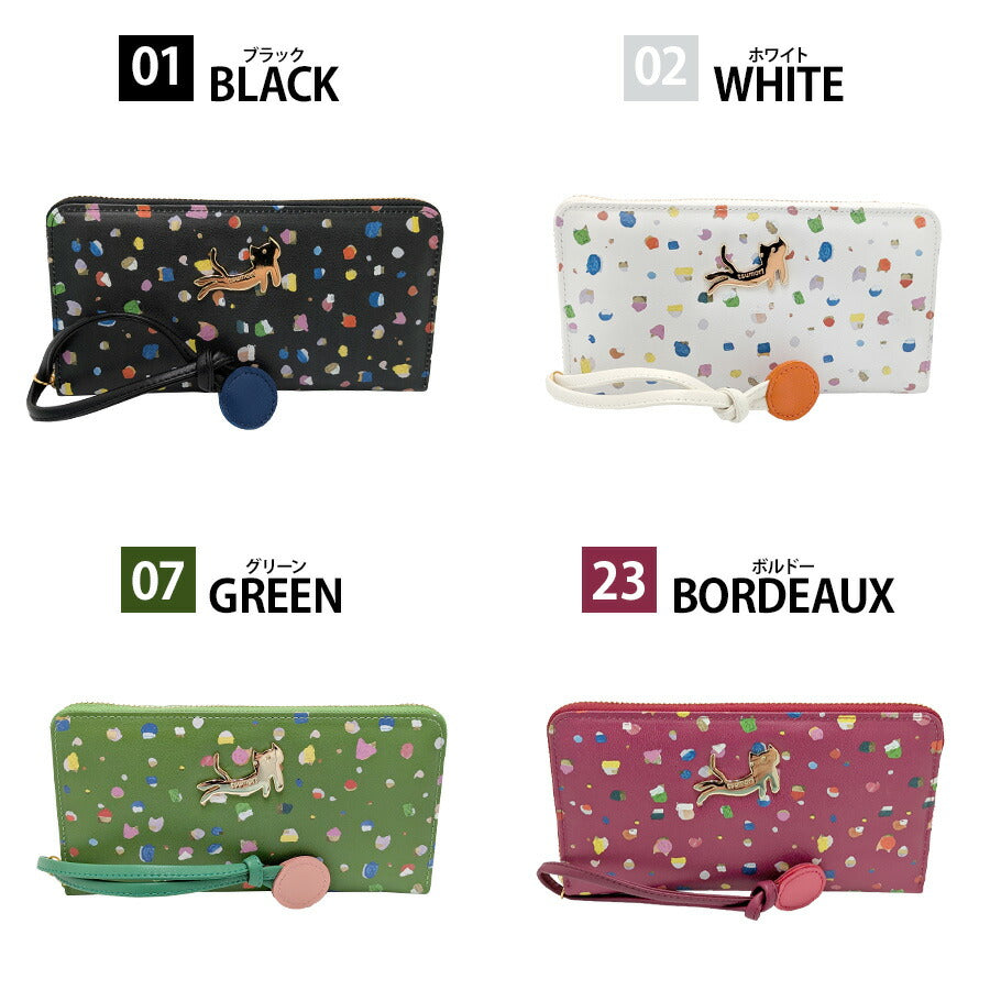 tsumori chisato CARRY 57931 てんてん ラウンド長財布 さいふ サイフ ウォレット 普段使い 使いやすい 羊革 レディース プレゼント ギフト ブラック 日本製