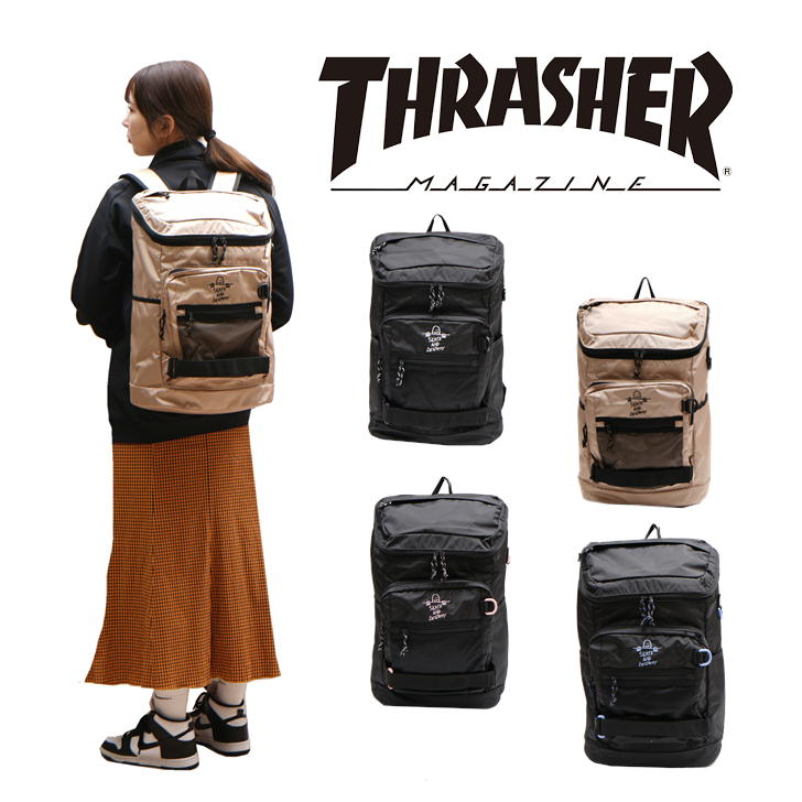 THRASHER スラッシャー MarkGonzales マークゴンザレス リュック 30L THR-262 カバン バッグ メンズ レディース 撥水 スケーター ストリート アウトドア 旅行 GONZ デイリー使い キャンプ 学生 おしゃれ 人気