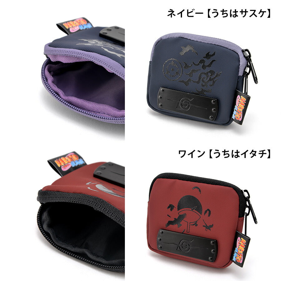 【NARUTO疾風伝】NKP21029 ミニポーチ 小物入れ カード入れ シンプル キャラクター アニメ ブラック カーキ ネイビー ワイン 使いやすい 普段使い 日常 人気 うずまきナルト はたけカカシ うちはサスケ うちはイタチ