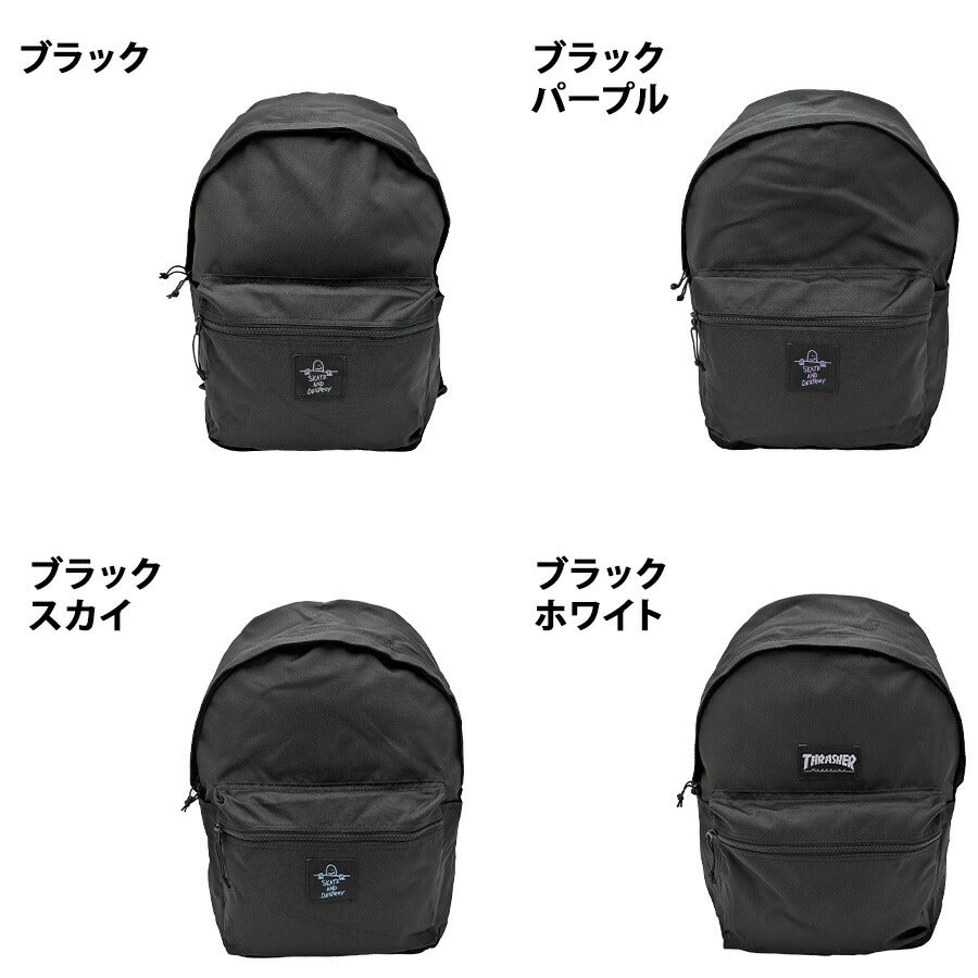 THRASHER thr272 バックパック 22L リュック 大容量 リュックサック かばん 通勤 通学 普段使い ユニセックス メンズ レディース プレゼント ギフト ブラック