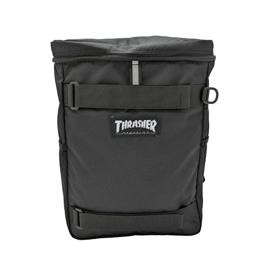 THRASHER thr289 BOXバックパック 20L リュック 大容量 リュックサック 通学 かばん 普段使い 女の子 男の子 子供 ジュニア キッズ プレゼント ギフト ブラック