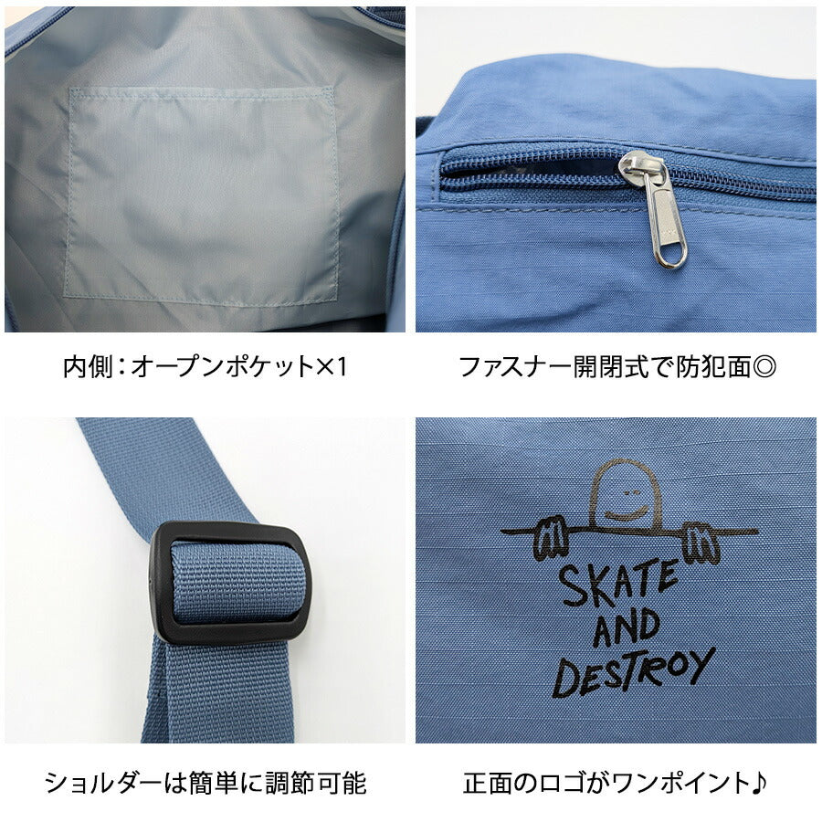 THRASHER thr307 ショルダーバッグL 斜め掛け 斜め掛けバッグ 大容量 かばん 普段使い ユニセックス レディース メンズ プレゼント ギフト ブラック