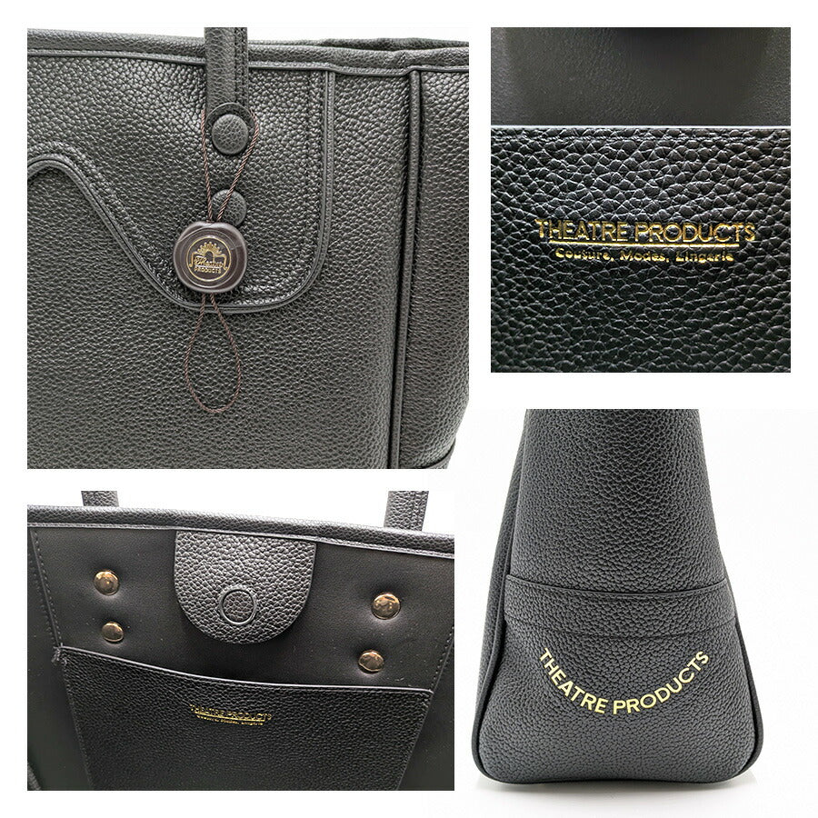 【THEATRE PRODUCTS】cl240845 FAKE LEATHER TOTE BAG"CHARLE"-L- トート 肩掛け レディース かばん バッグ おしゃれ ギフト プレゼント ブラック