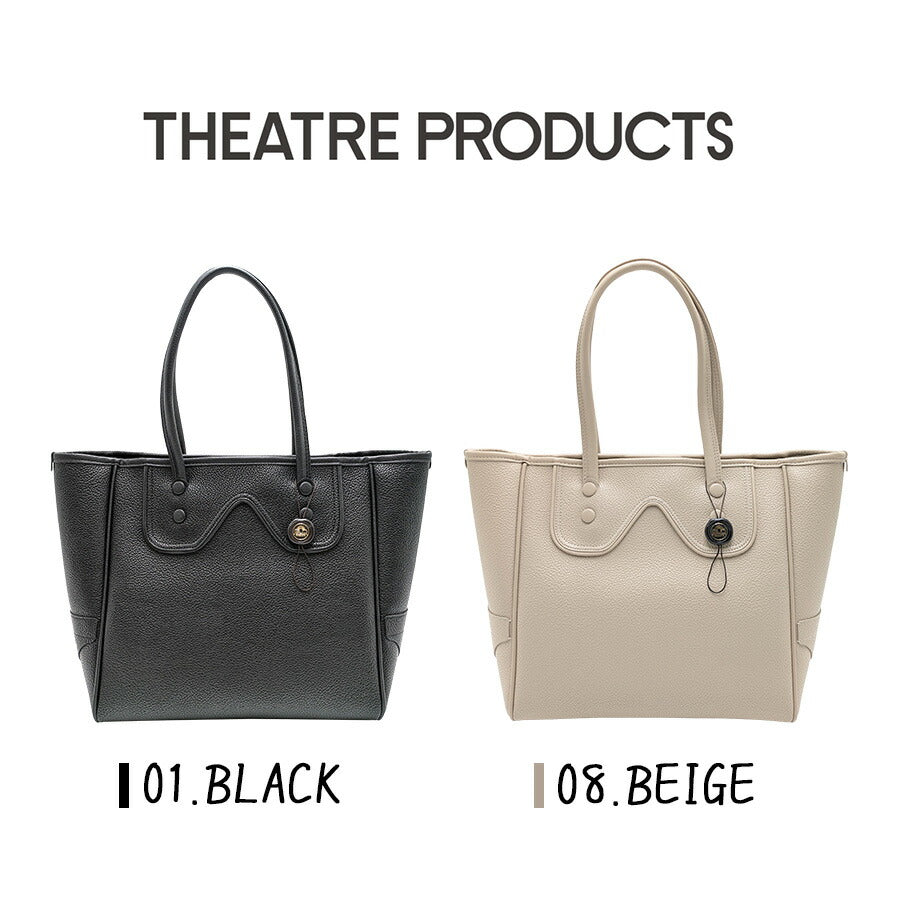 【THEATRE PRODUCTS】cl240845 FAKE LEATHER TOTE BAG"CHARLE"-L- トート 肩掛け レディース かばん バッグ おしゃれ ギフト プレゼント ブラック