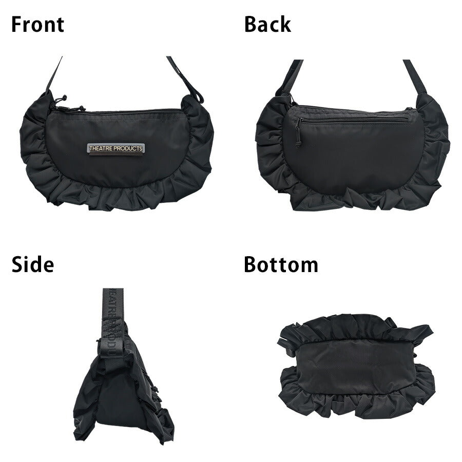 【THEATRE PRODUCTS】cl240858 NYLON FRILL ROUND SHOULDER BAG -L- ショルダー レディース かばん バッグ おしゃれ ギフト プレゼント ブラック