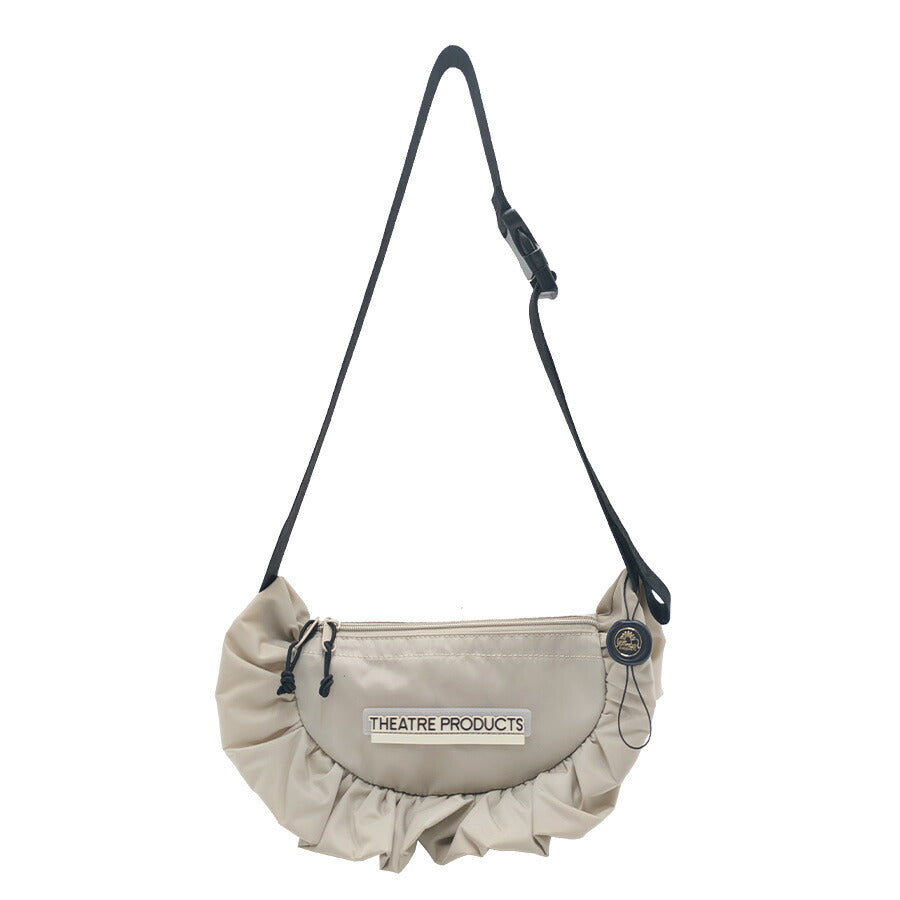 THEATRE PRODUCTS cl240859 NYLON FRILL ROUND SHOULDER BAG -M- ショルダー フリル レディース かばん バッグ おしゃれ ギフト ブラック