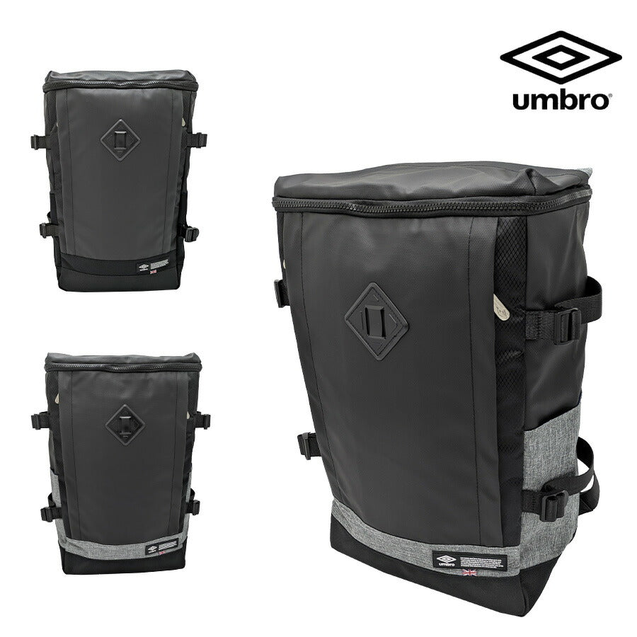 【umbro】70207 リュック 大容量 スクエアリュック 26L バックパック かばん カバン シンプル スポーティー 学生 通学 部活 メンズ プレゼント ギフト ブラック
