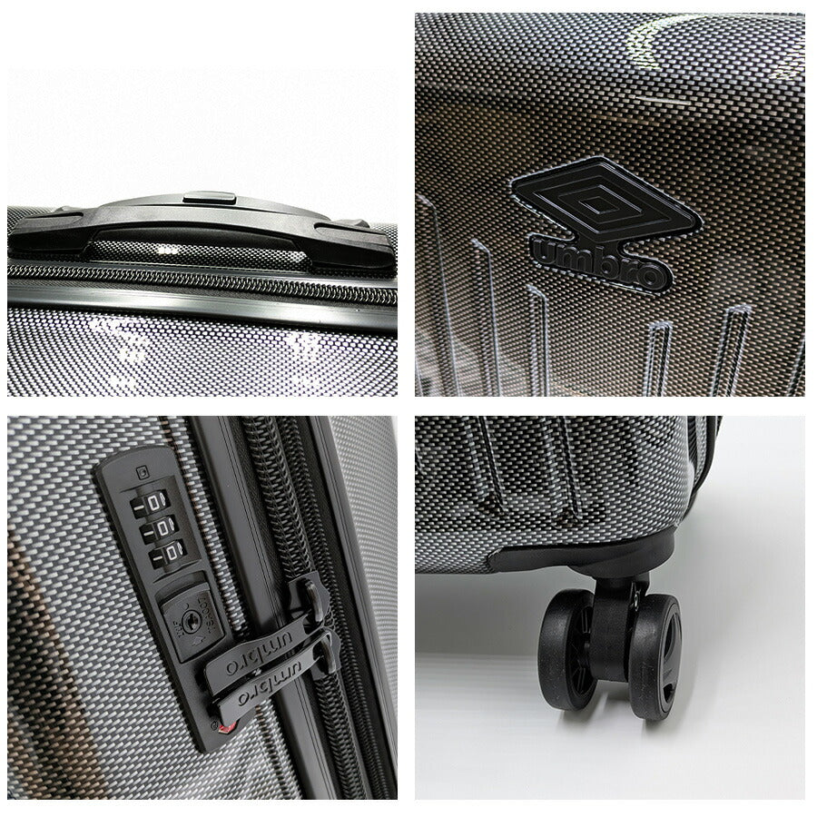 【umbro】70801 60L キャリーケース 修学旅行 旅行 出張 スーツケース シンプル アンブロ ブラック ホワイト ネイビー カーキ 使いやすい お出かけ ユニセックス スポーティ おしゃれ 5〜7泊