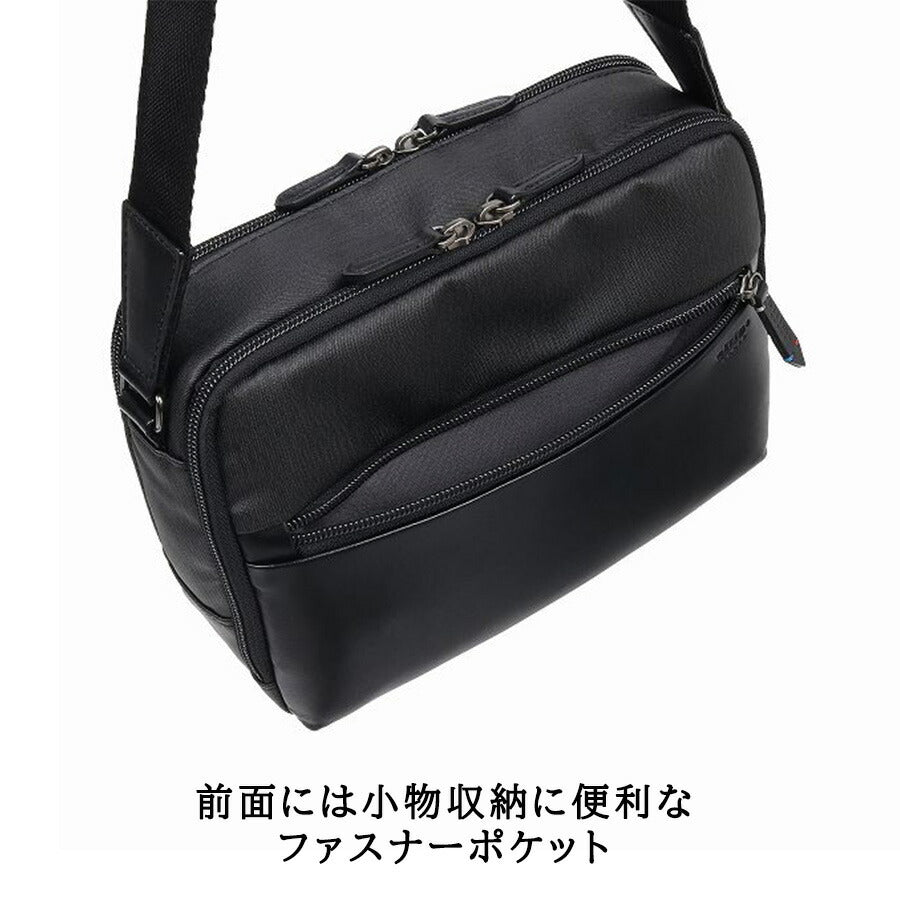 ultimaTOKYO 68171 ディーノ ヨコ型ショルダーバッグ ショルダーバッグ 斜め掛け かばん カバン メンズ ユニセックス プレゼント ギフト 父の日 ブラック