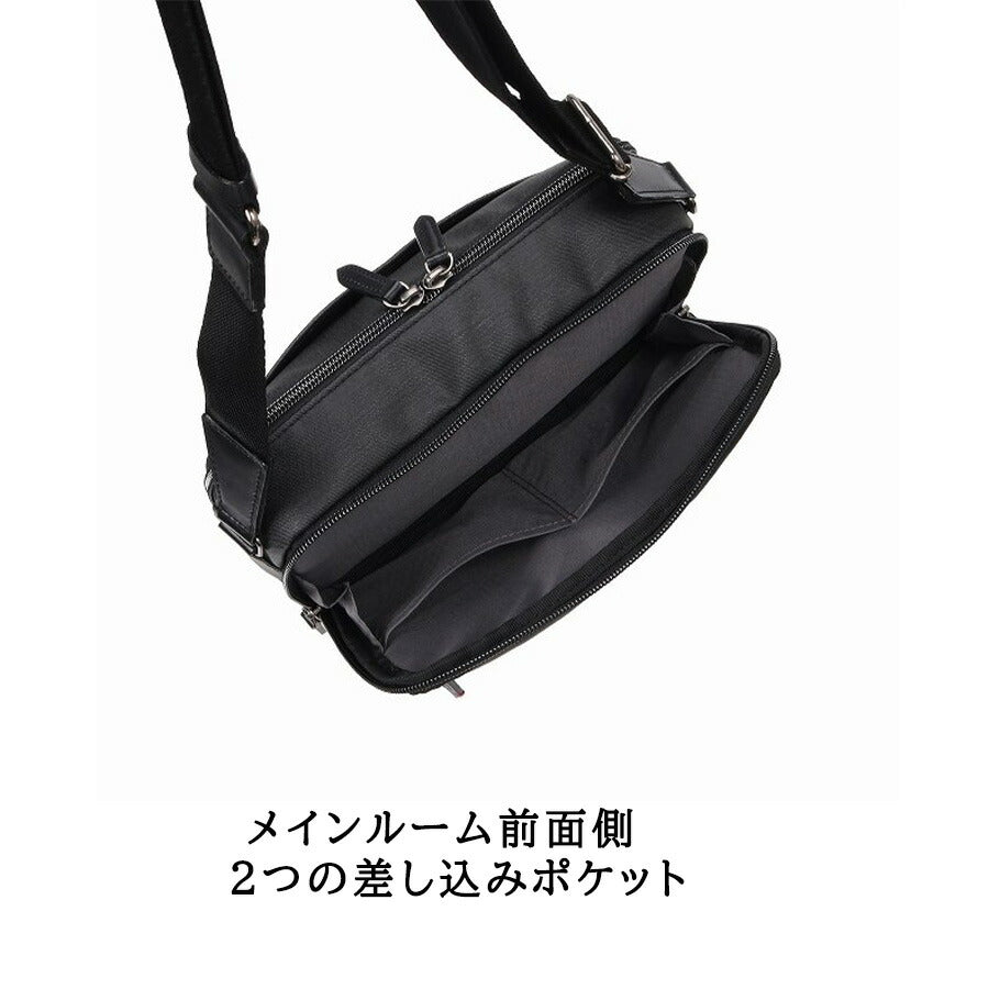 ultimaTOKYO 68171 ディーノ ヨコ型ショルダーバッグ ショルダーバッグ 斜め掛け かばん カバン メンズ ユニセックス プレゼント ギフト 父の日 ブラック