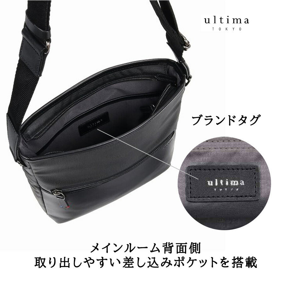ultimaTOKYO 68173 ディーノ タテ型ショルダーバッグ ショルダーバッグ 斜め掛け かばん カバン メンズ ユニセックス プレゼント ギフト 父の日 ブラック