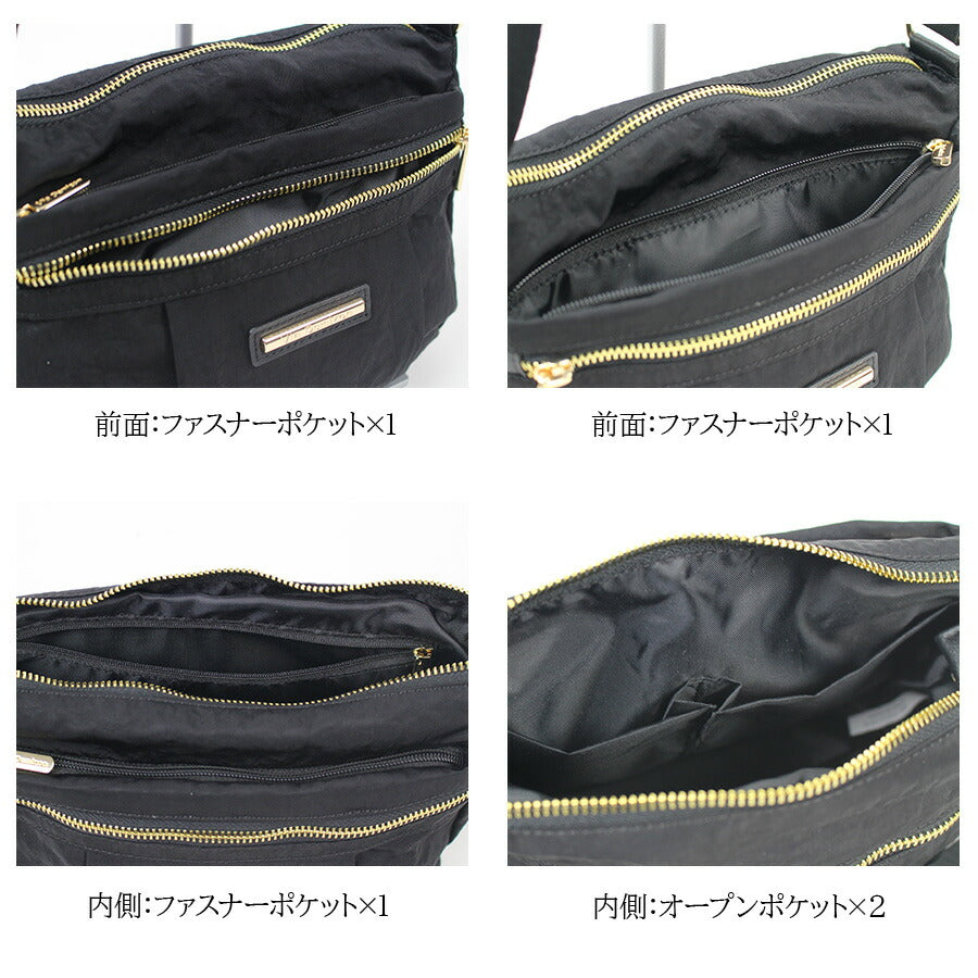 【Via Demizon】VI001 エルバ ショルダー 斜め掛け かばん カバン 鞄 バッグ シンプル ヴィアデミゾン ブラック ベージュ カーキ ネイビー 使いやすい お出かけ 普段使い 日常 母の日 敬老の日 おしゃれ ギフト プレゼント