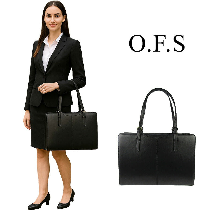 【O.F.S】 0482 レディースリクルートバッグ かばん バッグ 手持ち ビジネス 通勤 使いやすい 多機能 便利 レディース プレゼント ギフト ブラック