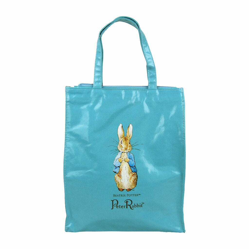 【PETER RABBIT】 0625 スクエア型ハンドバッグM サブバッグ トートバッグ 手持ち うさぎ 軽量 かわいい 自立可能 ピーターラビット ギフト プレゼント ブラック