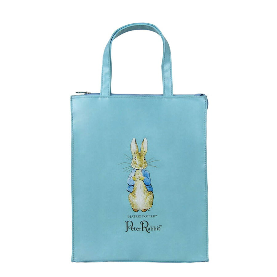 【PETER RABBIT】 0625 スクエア型ハンドバッグM サブバッグ トートバッグ 手持ち うさぎ 軽量 かわいい 自立可能 ピーターラビット ギフト プレゼント ブラック