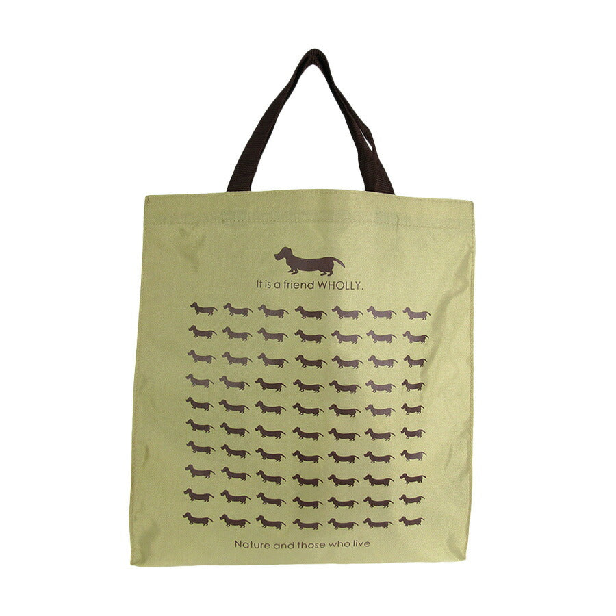 【WHOLLY】 3l13 角型手提げバッグ 鞄 かばん カバン バッグ 犬 ウォーリー エコバッグ お買い物 サブバッグ 使いやすい プレゼント 贈り物 ギフト