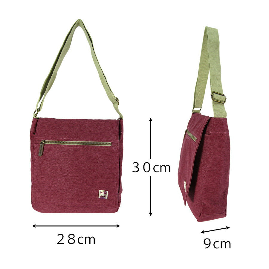 【帆布工房】3X57 FLAP SHOULDERシリーズ ショルダーバッグ はんぷこうぼう ハンプ 綿 コットン 縦型 かぶせ ショルダー 斜め掛け シンプル シンプル レッド カーキ ブラック ネイビー グレー ベージュ 単色 おおきめ