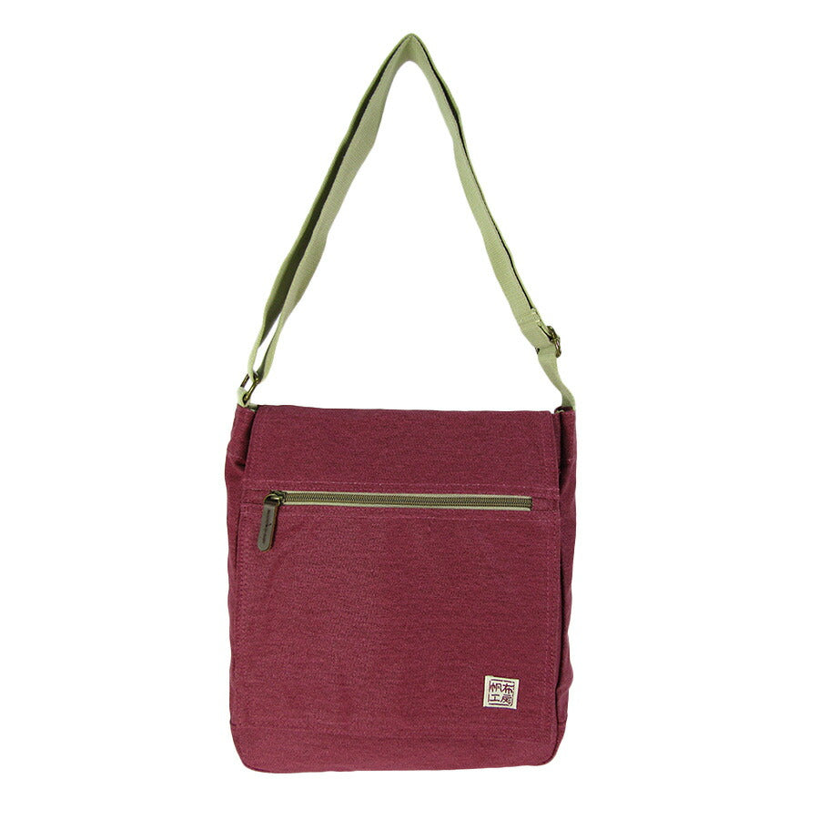 【帆布工房】3X57 FLAP SHOULDERシリーズ ショルダーバッグ はんぷこうぼう ハンプ 綿 コットン 縦型 かぶせ ショルダー 斜め掛け シンプル シンプル レッド カーキ ブラック ネイビー グレー ベージュ 単色 おおきめ