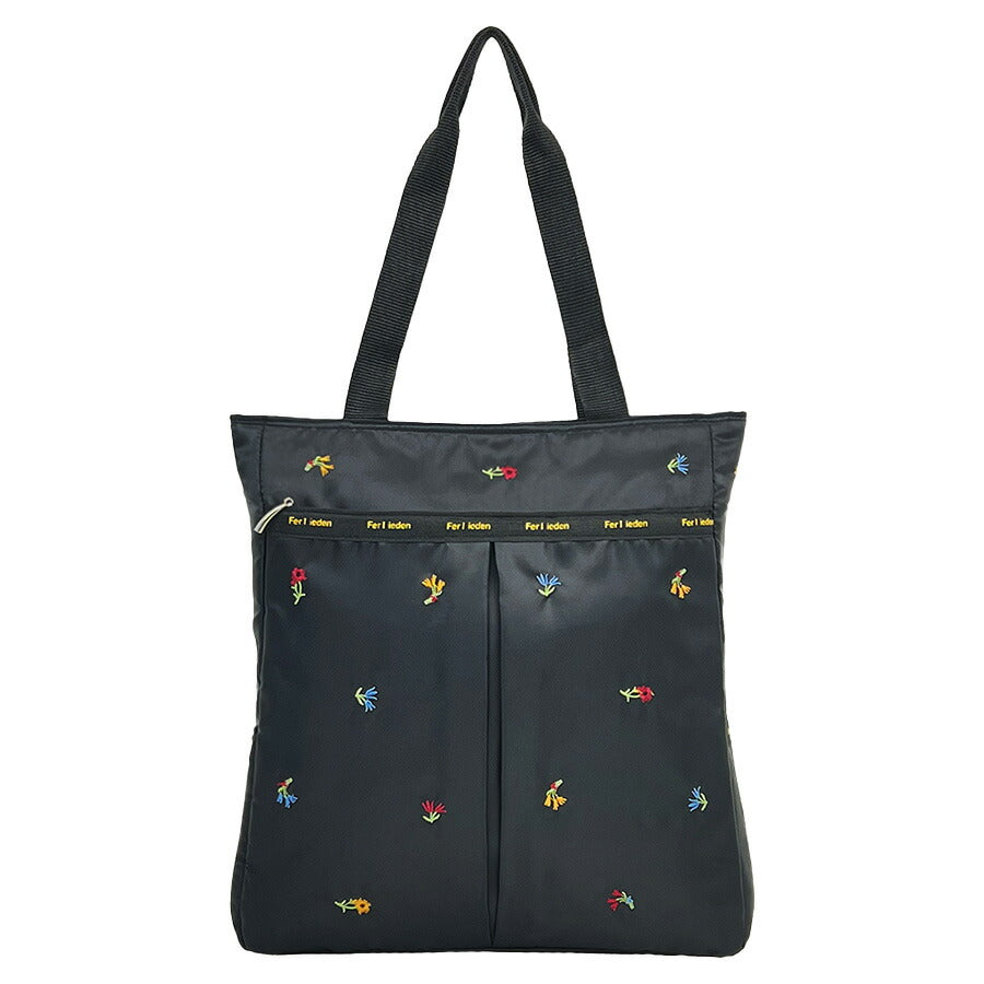 【Ferlieden】4918 4795 刺繍 縦型 ファスナートート フェアリーデン ししゅう 猫 花 かわいい ポイント おしゃれ プレゼント プチギフト 軽量 軽い ブラック レディース 母の日 敬老の日 誕生日 記念日 使いやすい ポケット