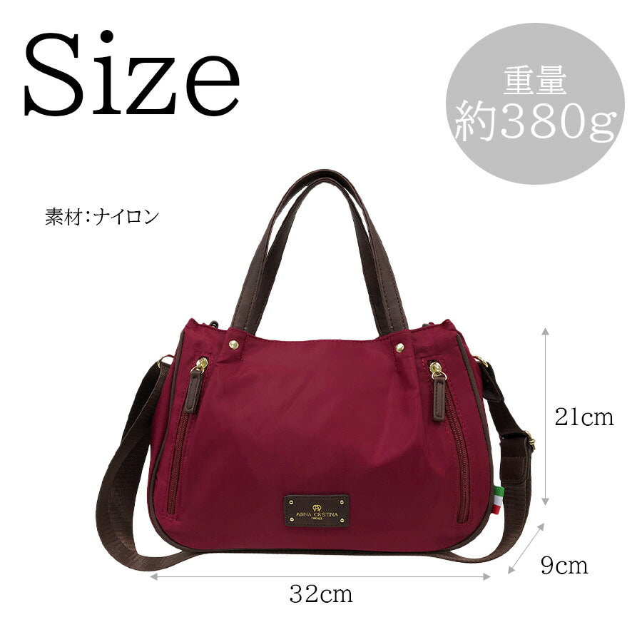 【ANNA CRISTINA】 4a93 多機能2WAYショルダー 鞄 かばん カバン バッグ 斜め掛け 手持ち アンナクリスティーナ 使いやすい 普段使い おしゃれ プレゼント
