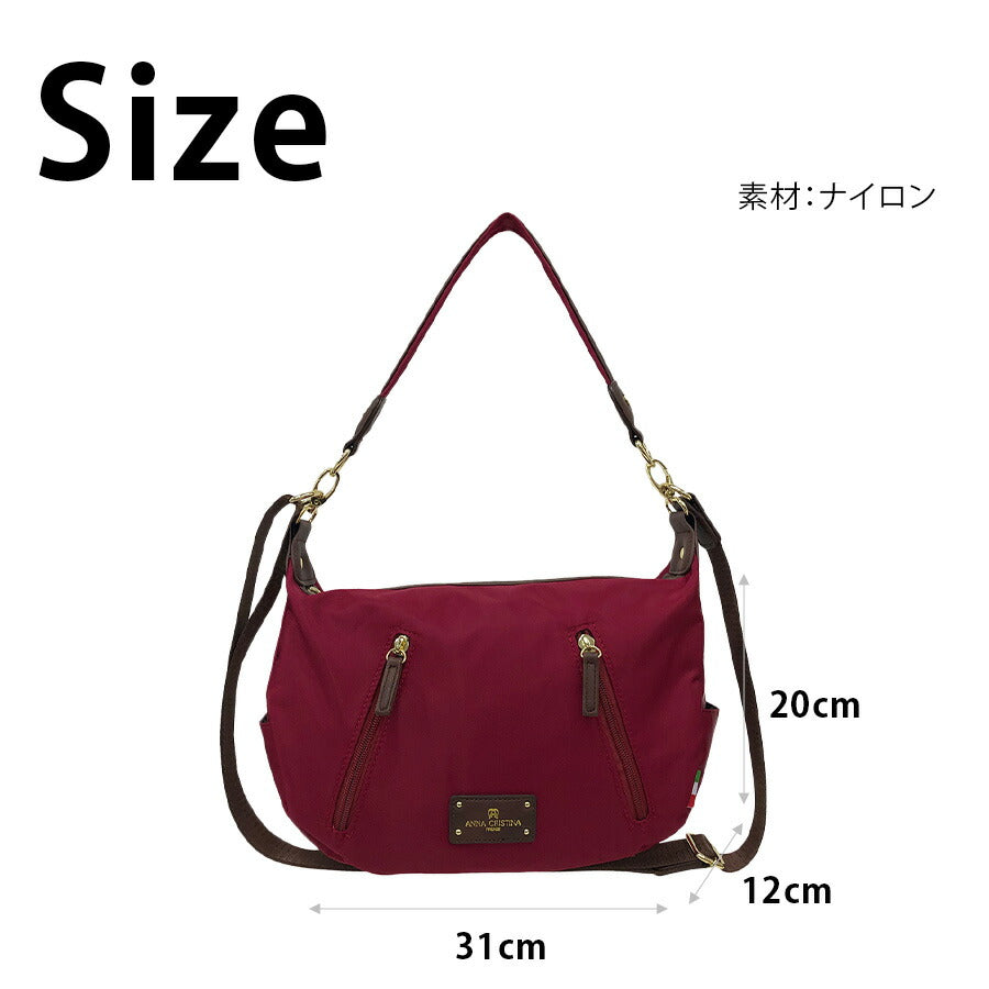 【レターパック配送/時間指定不可】【ANNA CRISTINA】 4a94 2WAYショルダーバッグ 手持ち かばん レディース おしゃれ プレゼント 母の日 敬老の日 レッド